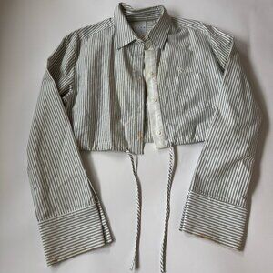 KITH Women’s Cropped Striped Shirt- Small